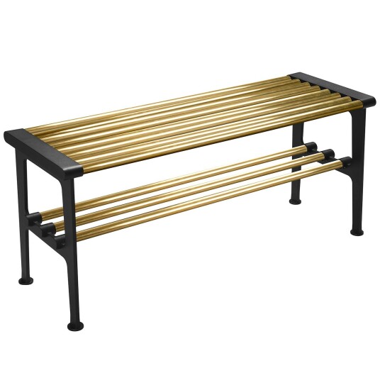 Essem Design Nostalgi Benk 100 cm Messing / Sort