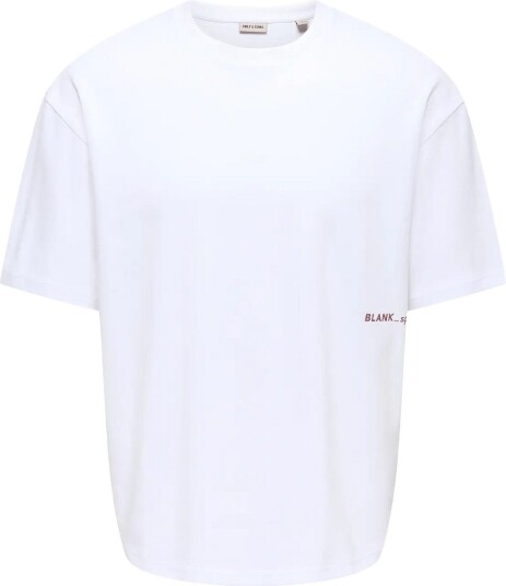ONLY & SONS Onscaspian Airflex Blnk Space Bxy Tee   White   L