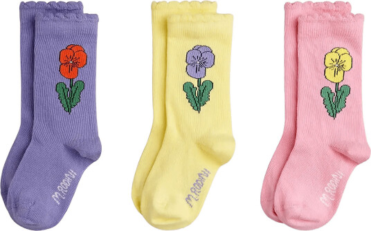 Mini Rodini Violas 3 Pack Socks Multi/patterned 32/35