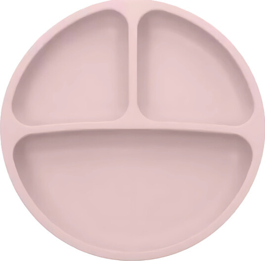 Snoggen Silikontallerken M/ Sugekopp 3 Delt Rosa