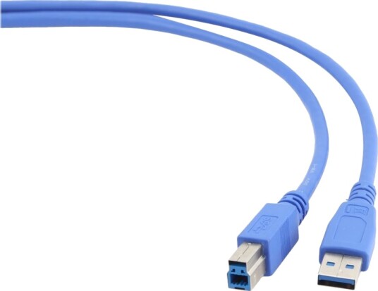 Gembird   Usb Kabel   Usb Type A Hann Til Usb Type B Hann   Usb 3.0   3 M   Formstøpt   Blå