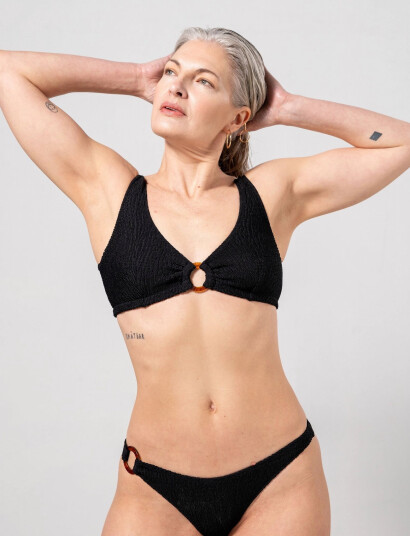 Understatement Underwear Ring Scoop Top - Black - XS