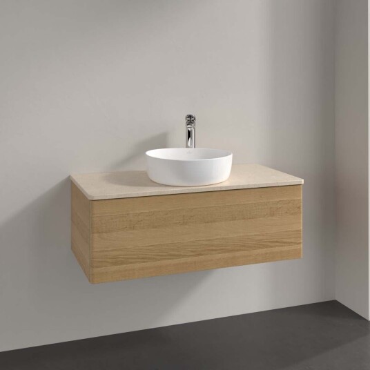 Villeroy & Boch Antao Servantskap med 1 skuff 100x50x36 cm u/lys Eik/Crème Villeroy & Boch Antao Servantskap med 1 skuff 100x50x36 cm u/lys Eik/Crème