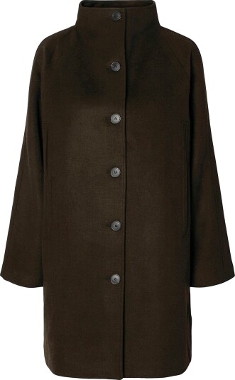 Selected FEMME Ullkåpe slfVinni Wool Blend Brun Selected FEMME Ullkåpe slfVinni Wool Blend Brun