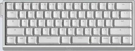 Wooting 60HE v2 US ANSI Split Aluminum Uten numpad Engelsk USA Slv Wooting 60HE v2 US ANSI Split Aluminum Uten numpad Engelsk USA Slv