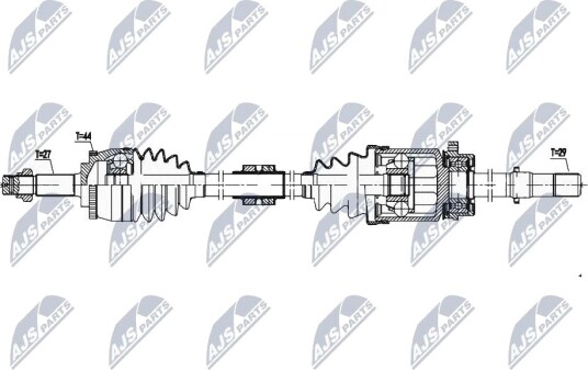 Nty Drivaksel NTY NPW NS 142 Nty Drivaksel NTY NPW NS 142