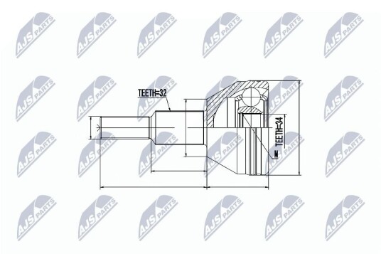 Nty Drivknute drivaksel NTY NPZ CH 016