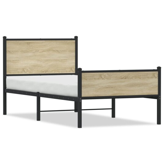  Sengeramme i metall uten madrass sonoma eik 100x190 cm 8721102954856