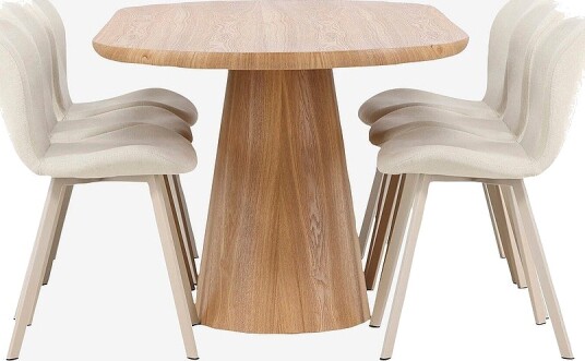 Venture Home Spisebord Stjärnö med Lilja stol Beige