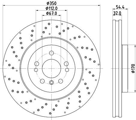 Bremseskive HELLA 8DD 355 122-541