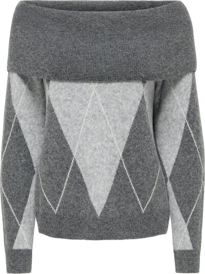 ONLY Onlalivia Ls Off Shoulder Knt Grey XL ONLY Onlalivia Ls Off Shoulder Knt Grey XL