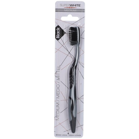 SUPERWHITE tannbørste Black utgave Medium