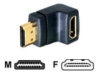 Delock Vinklet HDMI-adapter med gullbelagte kontakter 19-pins