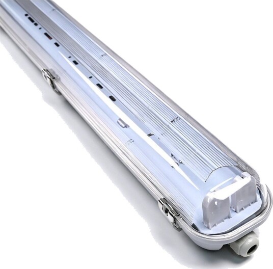 Ledlife 150cm Industriarmatur   Til 2x 150cm T8 LED rør IP65 vanntett gjennomgangskoblet