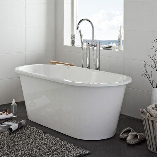 Hafa Original Frittstående badekar 1562x688 mm. Hvit støpemarmor Hafa Original Frittstående badekar 1562x688 mm. Hvit støpemarmor