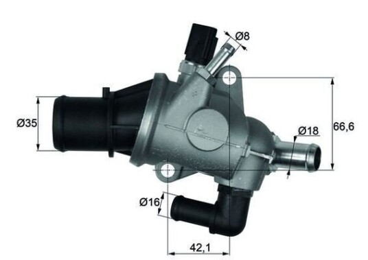Termostat MAHLE ORIGINAL TI 163 88