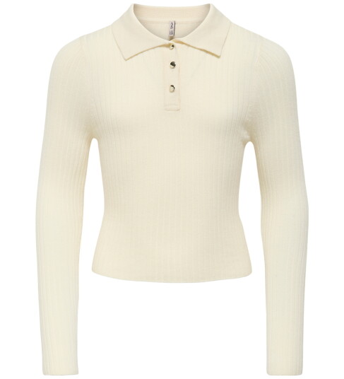 kids ONLY Birch Gold Button Kogmila Ls Rib Knap Polo Neck Cp Knt 158-164