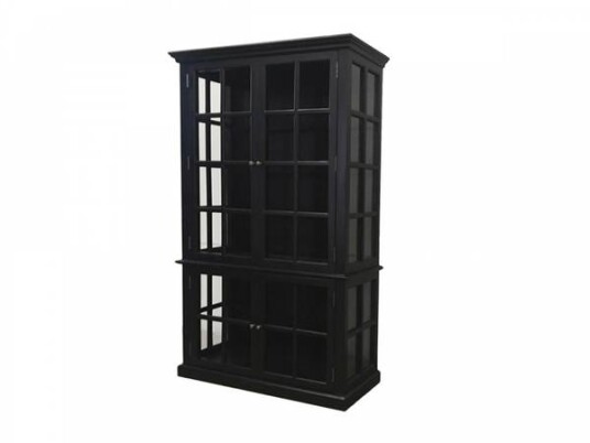 Chic Antique marseille vitrineskap sort 40020224 Chic Antique marseille vitrineskap sort 40020224
