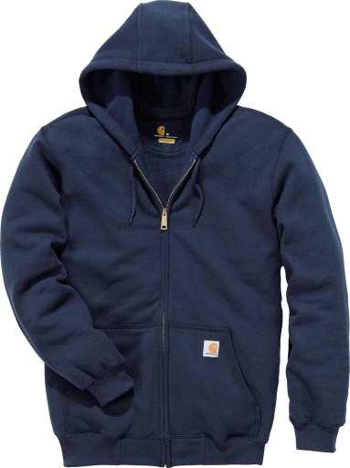 Carhartt Midweight Hettejakke med glidelås M Blå Carhartt Midweight Hettejakke med glidelås M Blå