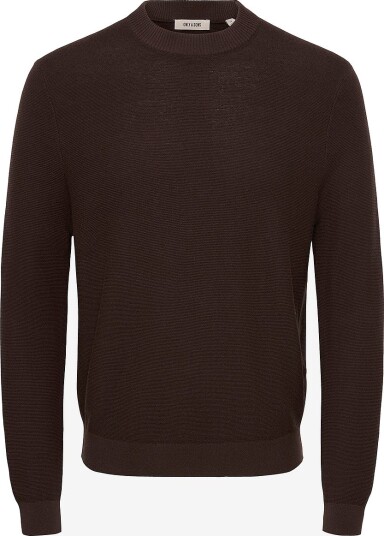 ONLY & SONS Genser Onselias Reg Ls Structure Mock Knit Brun ONLY & SONS Genser Onselias Reg Ls Structure Mock Knit Brun