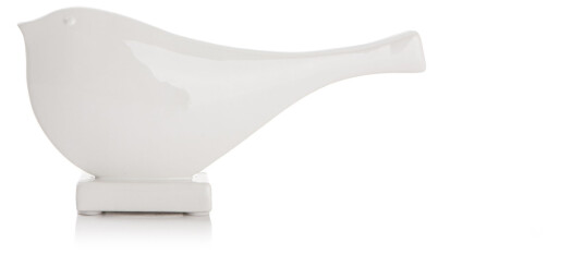 Enjoy Design Dekorfugl Hvit H:10 L:20cm