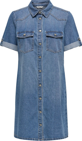 ONLY Onllisa S/S Dnm Dress Gua Noos - Blue - S ONLY Onllisa S/S Dnm Dress Gua Noos - Blue - S
