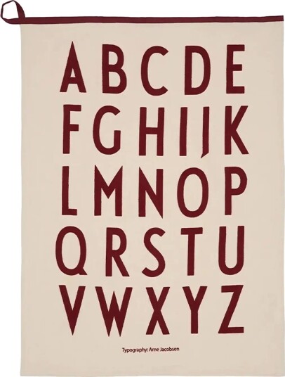 Design Letters Premium Classic Tea Towel   Burgundy   50X70CM