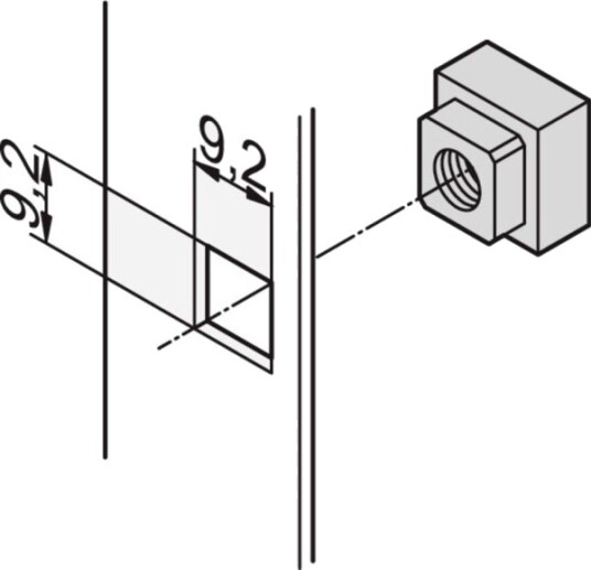 Schroff Firkantmutter M6 Nts Firkantmutter M6 50 Stk (21100558)