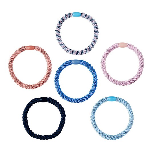 Kicks Beauty KICKS Beauty Woven Hair Tie Blu Mix 6 P
