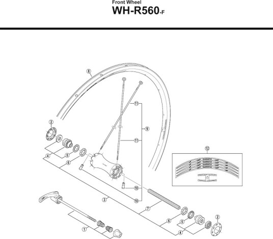 Shimano konus til forhjul WH-R560-F