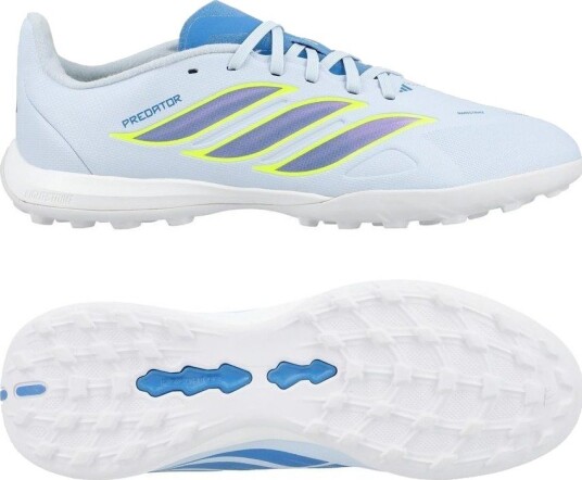 adidas Predator League Tf Ice Cold Precision   Crystal Sky/ray Blue/gul Barn   Turf (Tf) størrelse 37⅓