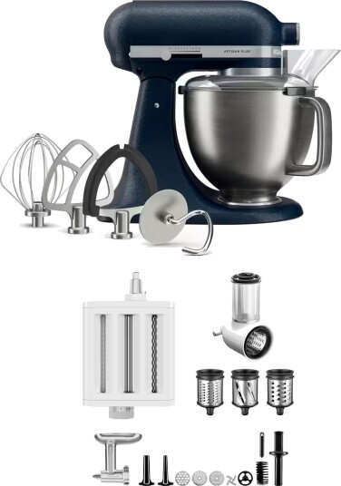 Kitchenaid Artisan Plus kjøkkenmaskin med tilbehørspakke 4,7 liter wild blueberry