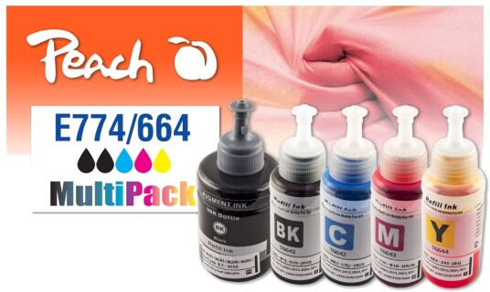 Kompatibel med Epson CISS T774/664 multipakke blekkflaske, 5-pakning