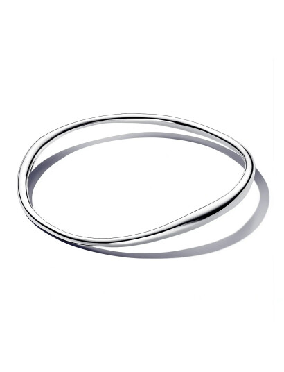 PANDORA Sterling Silver Bangle |Silver |19  cm