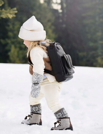 Elodie Details Backpack Mini™ - Black Leather - Black - ONE SIZE