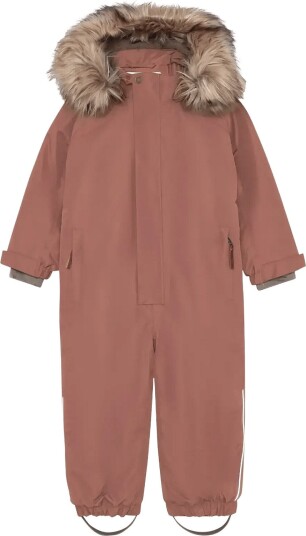En Fant Snowsuit W. Fake Fur BURLWOOD 110