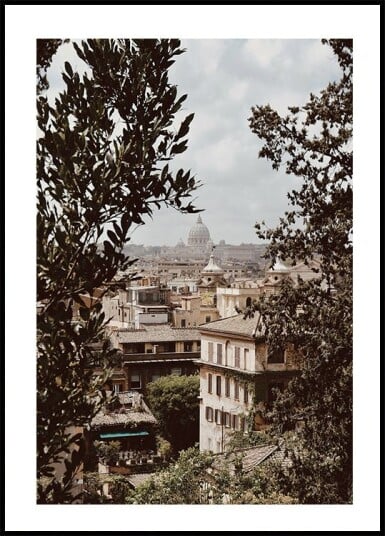 View of Rome with St. Peter"s Basilica Plakat Plakat / 100x150cm