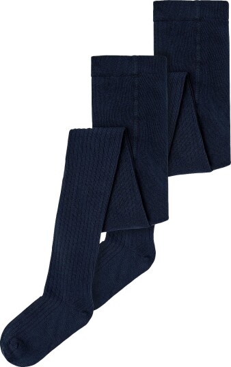 Name It Nknpantyhose Rib 2P Noos Navy 134 140
