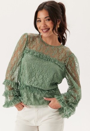 Happy Holly Lace Blouse Dusty green 32/34