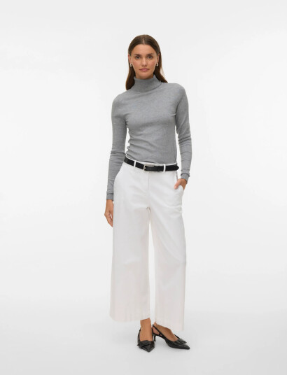 Vero Moda Awvana Mw Wide Ankle Pant Noos White S Vero Moda Awvana Mw Wide Ankle Pant Noos White S