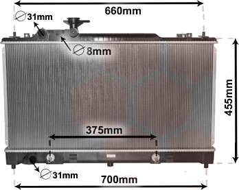 VAN WEZEL 27002223 Radiator motorkjøling VAN WEZEL 27002223 Radiator motorkjøling