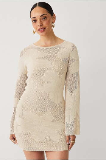 Mango Kjole Rosetto Beige Mango Kjole Rosetto Beige