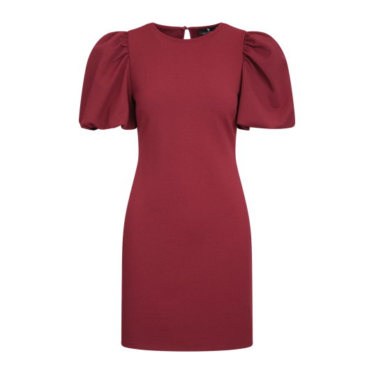 Keiyaa Dress Burgundy XS Dress with puffed sleeves Keiyaa Dress Burgundy XS Dress with puffed sleeves