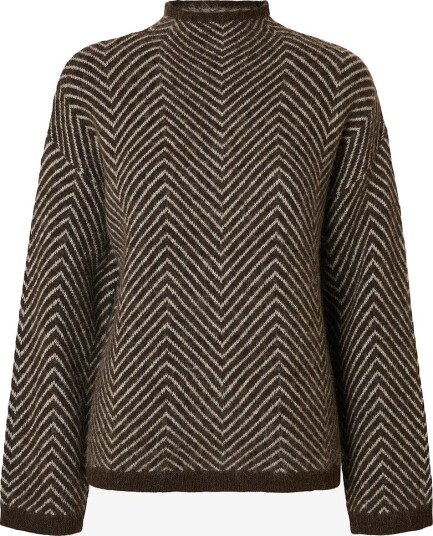 Selected FEMME Pullover slfLulu Herringbone Brun Selected FEMME Pullover slfLulu Herringbone Brun