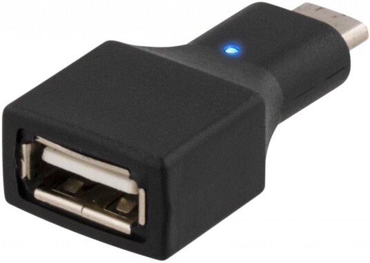 Deltaco USB 2.0 Type C til Type A Adapter svart Deltaco USB 2.0 Type C til Type A Adapter svart