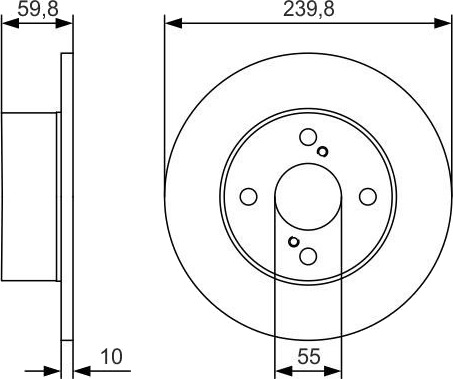 BOSCH 0 986 479 T96 Bremseskive