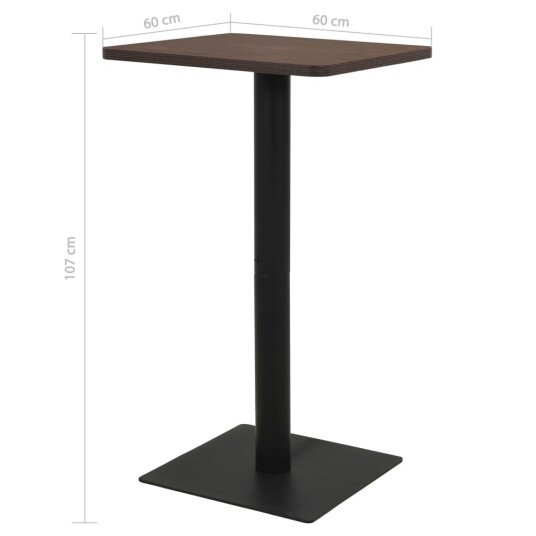  Bistrobord mørk aske 60x60x107 cm 321925