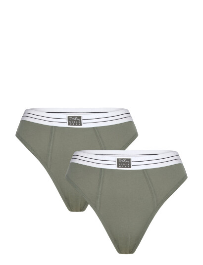Björn Borg Original Highwaist Brief 2P - Green - S
