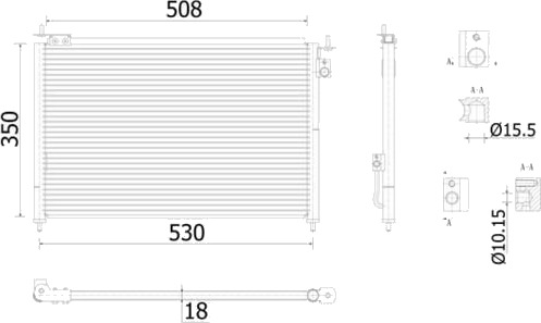MAHLE AC 910 000S Kondensator, klimaanlegg