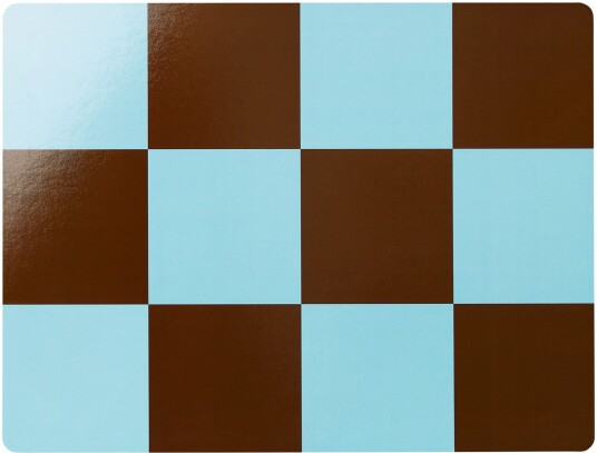Hem Check Placemat Set Of 2 Light Blue/chocolate Bordbrikker Arthur Arbesser